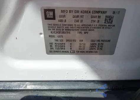2018 Buick Encore Premium from USA, damaged, VIN KL4CJHSB1JB547916